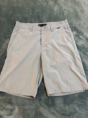 Peter Millar tan khaki microcheck golf shorts mens size 32